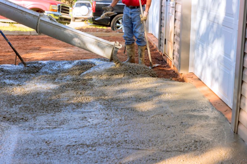 Concrete pouring for driveway